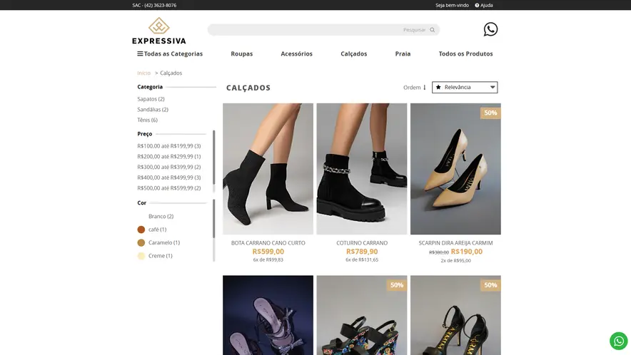 Screenshot de Expressiva Modas
